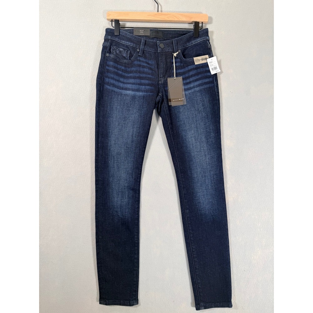Buckle Black Fit No 13 Skinny Jeans 26x30 Low Rise Dark Wash Stretch Denim NEW